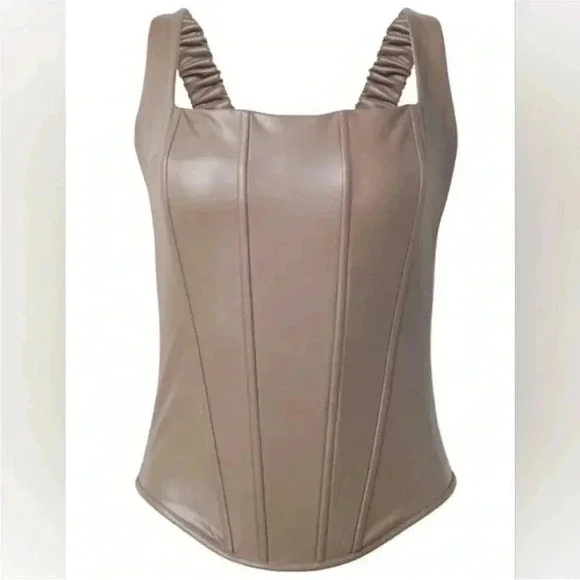 FAUX Leather Corset Top size 1X - Picture 15 of 15